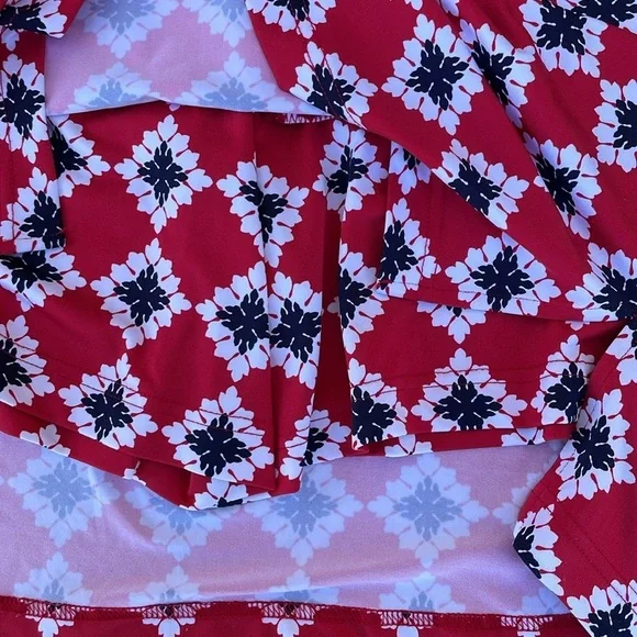 GOLFTINI Serendipity Golf Performance Skort Grosgrain Pocket Trim Large Red - Picture 5 of 5